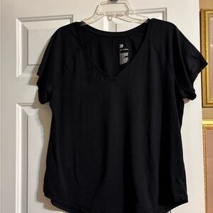 3 All in Motion Black V-Neck Short Sleeve Tees